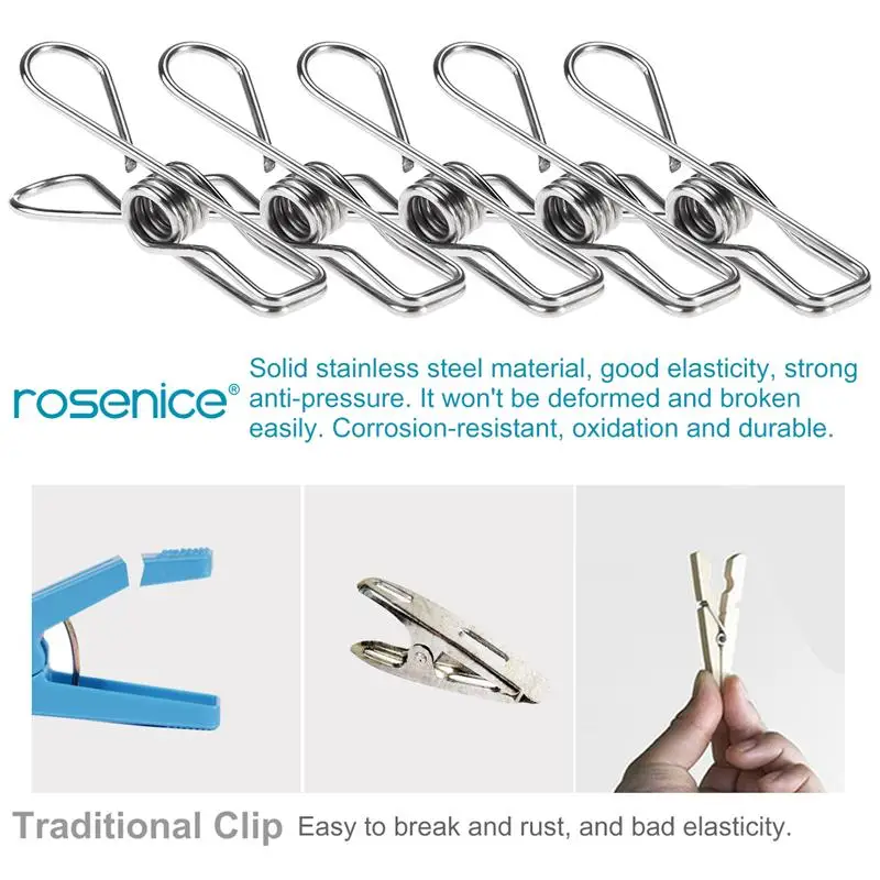 Многофункциональные прищепки из нержавеющей стали 20 шт. Подвесные Зажимы