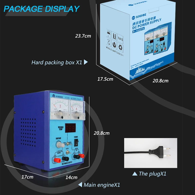 P 1502TN Mini источник питания постоянного тока 15 в 2 А регулируемая постоянная