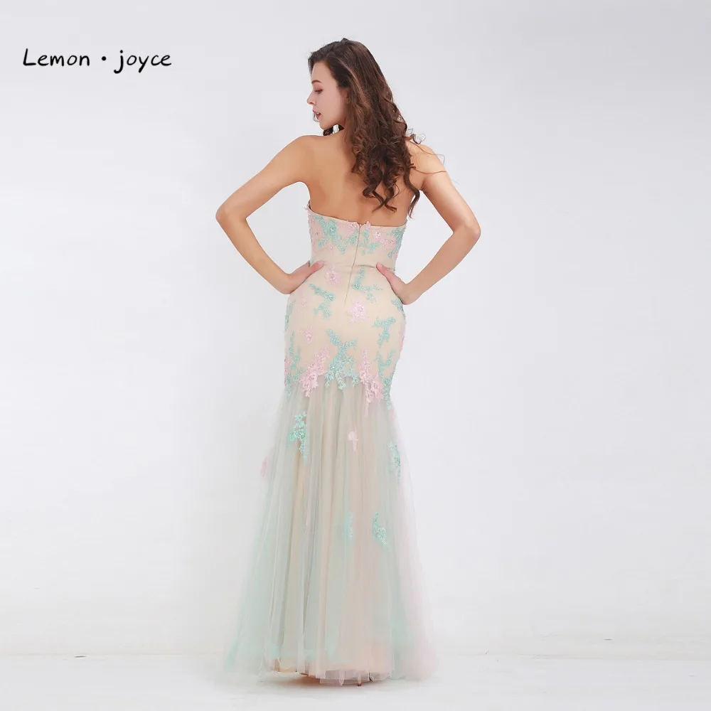 Выпускные платья Длинные для девочек в цветочек 2019 аппликации с камнем без