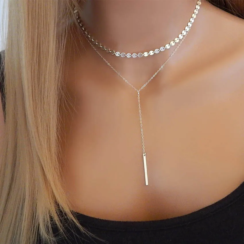 Новинка простая Женская цепочка для монет колье чокер ювелирное изделие collana Bijoux