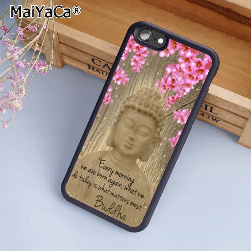 MaiYaCa статуя Будды вдохновляющая жизнь Цитата чехол для телефона iPhone 5 6 7 8 plus 11 12 13