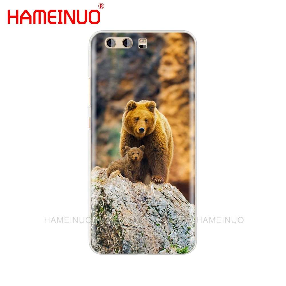 Одинарный чехол HAMEINUO с коричневым медведем из Аляски для телефона huawei Ascend P7 P8 P9 P10