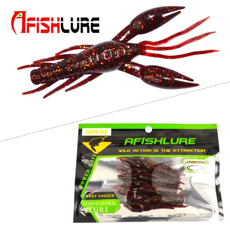 Afishlure 4 шт./лот высокое качество мягкие креветки с большими когтями 60 мм 5 г