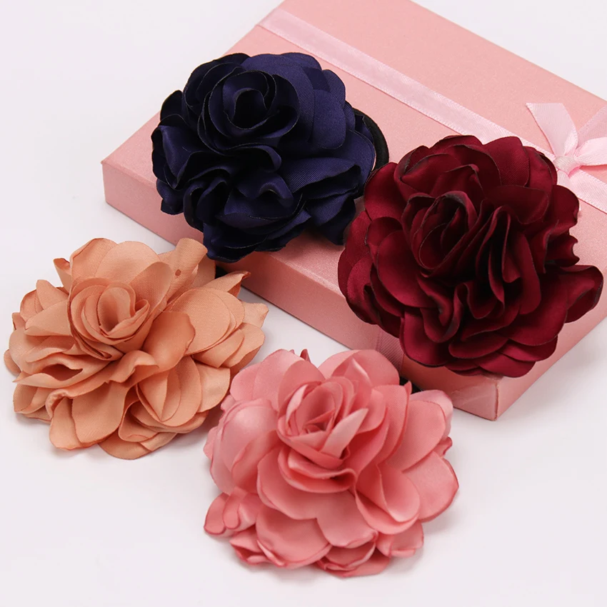1PC Girls Hair Accessories Rose Flower Circle Ponytail Elastic Rubber Bands Rope Women Headwear |