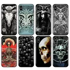 Чехол для iphone 5 5s se 6 6s 7 8 plus x 10, силиконовый чехол для iphone XR XS 11 pro MAX, чехол с сатанинским страшным черепом