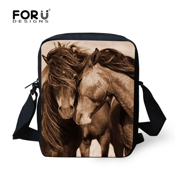 FORUDESIGNS/Crazy 3D Horse мужские сумки-мессенджеры детские маленькие сумки через плечо для мальчиков и женщин дизайнерские мини сумки через плечо с клапаном - Цвет: C661E