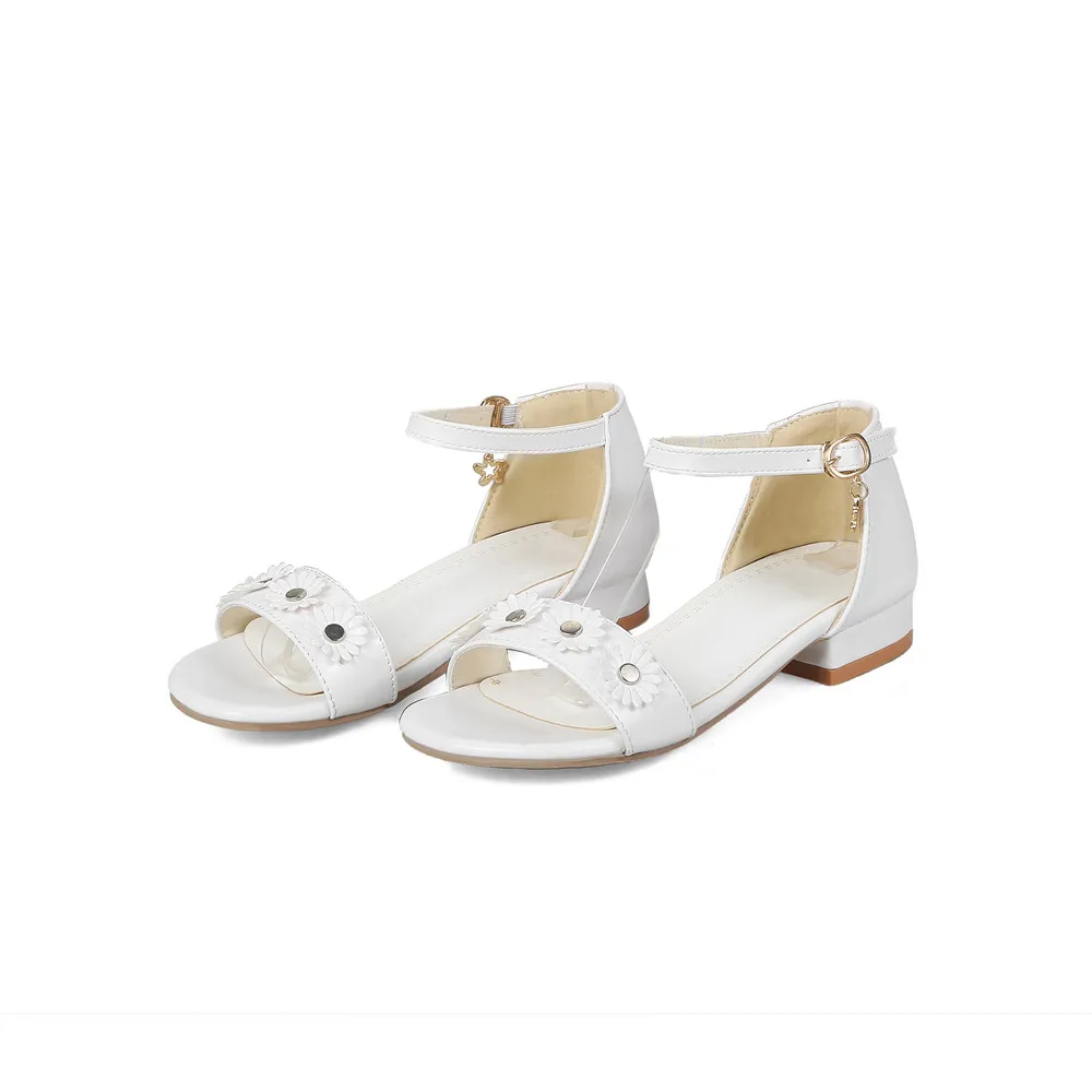 MORAZORA 2018 new arrival women sandals sweet flower summer shoes simple buckle casual ladies comfortable low heels | Обувь