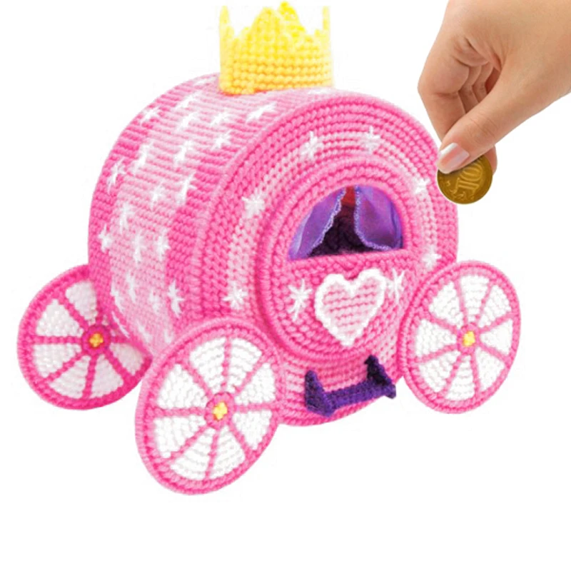 Сделай сам трехмерная шерстяная вышивка крестиком тыква каретка коробка для