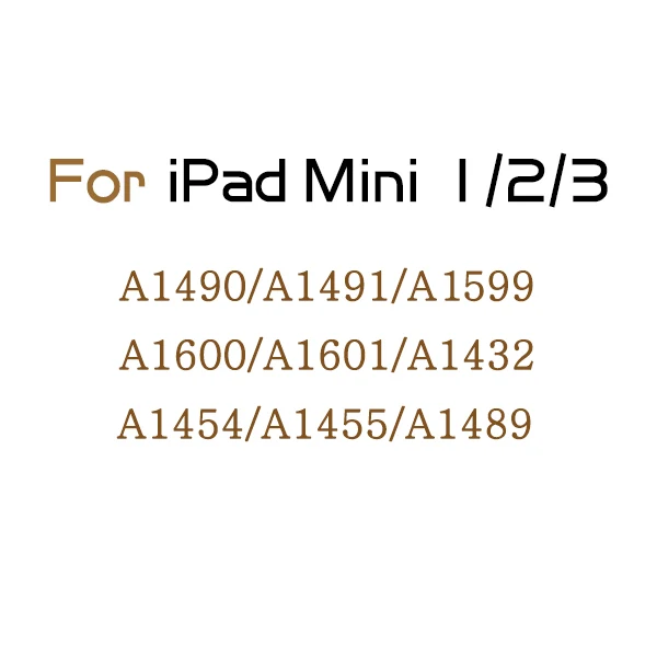 For iPad Mini 1 2 3 Планшетный чехол для iPad Mini 1 2 3 4 5 флип-чехол для iPad Air 1 2 3 A2133 A1954 A1474 A1475 A1476 iPad Pro 9,7 10,5 11 Smart Cover - Цвет: For iPad Mini 1 2 3
