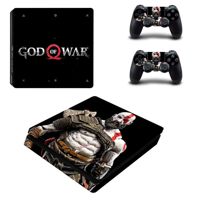 Игровая станция 4 Тонкая консоль и контроллер кожи наклейка s God of War скины для PS4 тонкая консоль и контроллер стикер