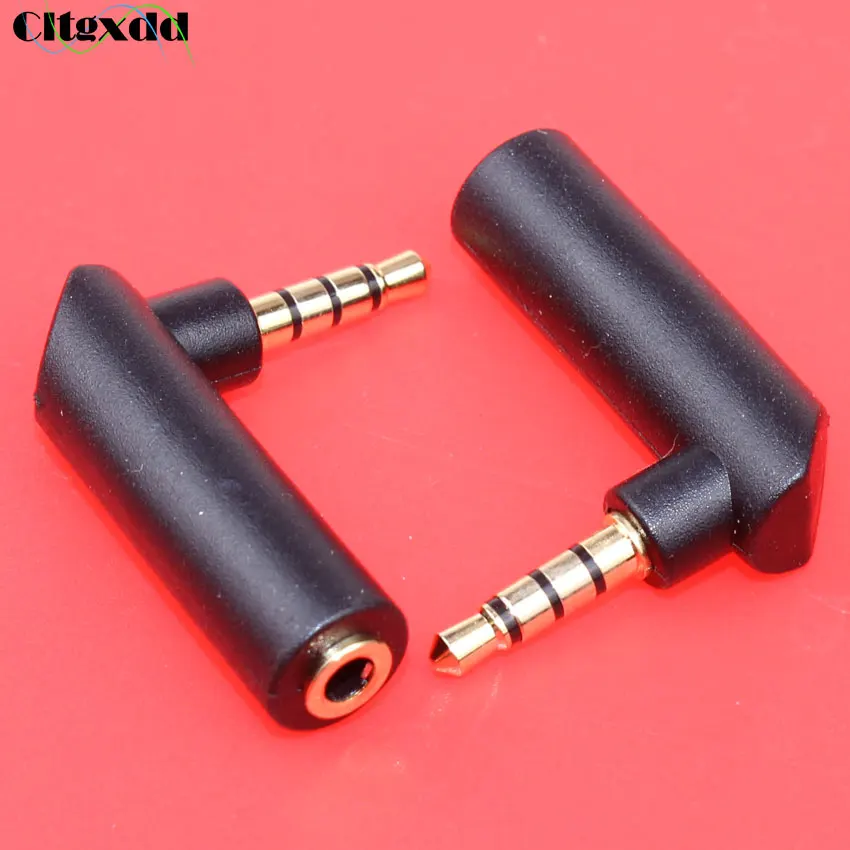 

Cltgxdd позолоченный 3,5 мм 4-полюсный стерео 90 градусов под прямым углом гнездо до 3,5 мм штекер аудио разъем L-образный разъем