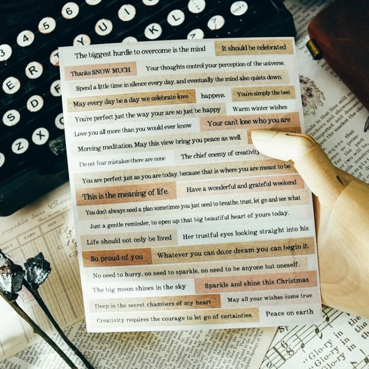 Винтажные наклейки с фразами KSCRAFT для скрапбукинга DIY проекты фотоальбом ремесла