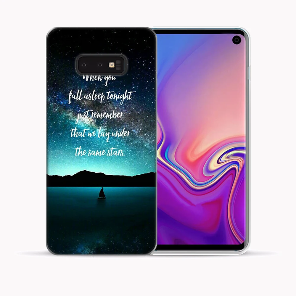Мягкий чехол из ТПУ с цитатами цветочным рисунком единорога для Samsung Galaxy S10 E Plus Lite
