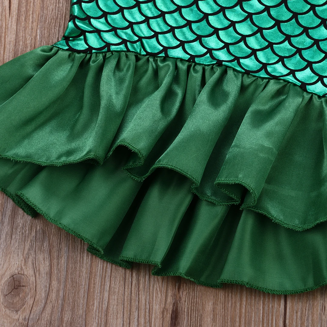 HIRIGIN Brand Spandex Kids Baby Girl Tops+Skirts Mermaid Tail Dress Outfits Set Summer Beach Swimwear | Спорт и развлечения