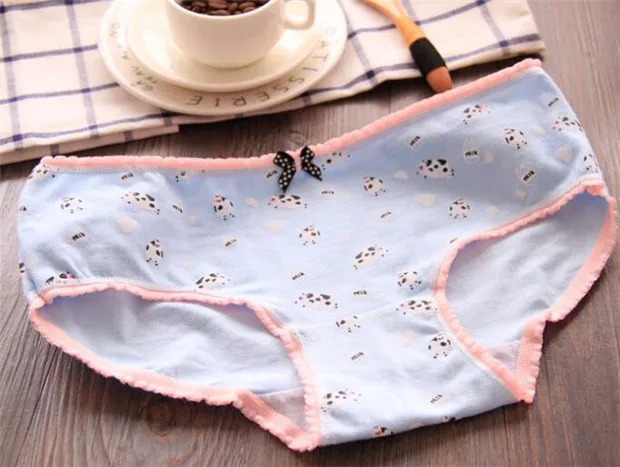 5 шт./лот нижнее белье из хлопка для детей молодых трусы девочек с рисунками