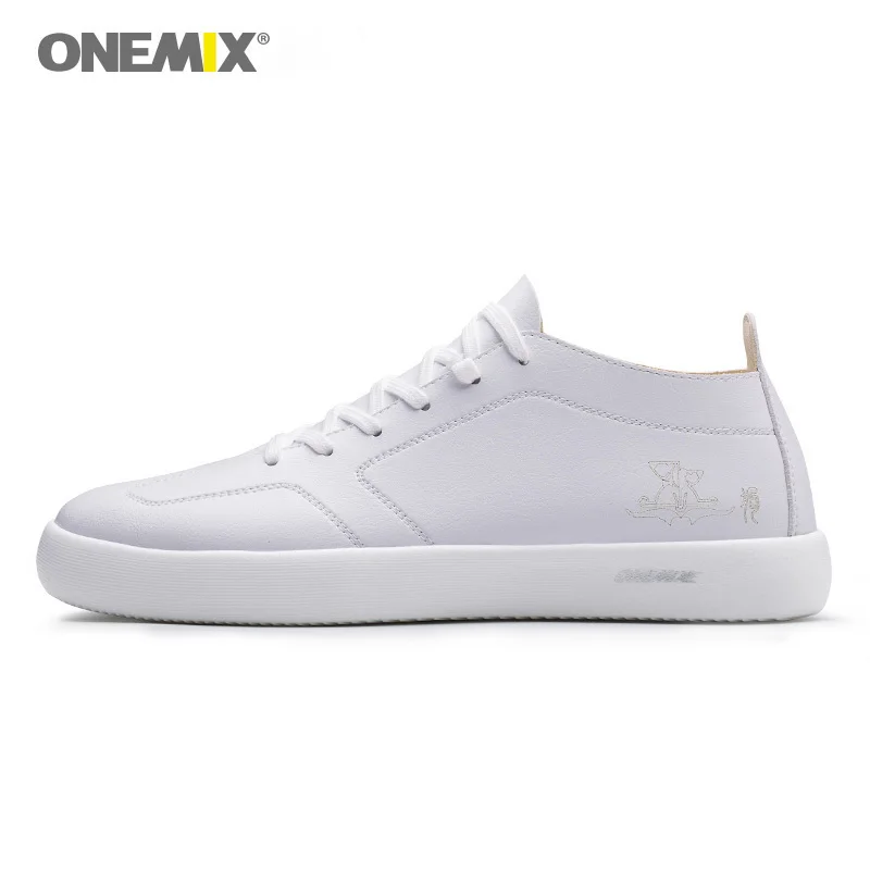 

Onemix new men skateboard shoes trendy light cool skateboarding sneakers walking for man microfiber leather size 39-45