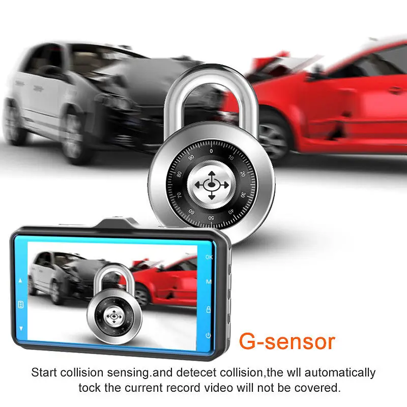 High Definition Night Vision Wide Angle 3 Inch Dash Cam Car DVR Screen Front and Rear Double Record Concealed Driving Recorder | Автомобили