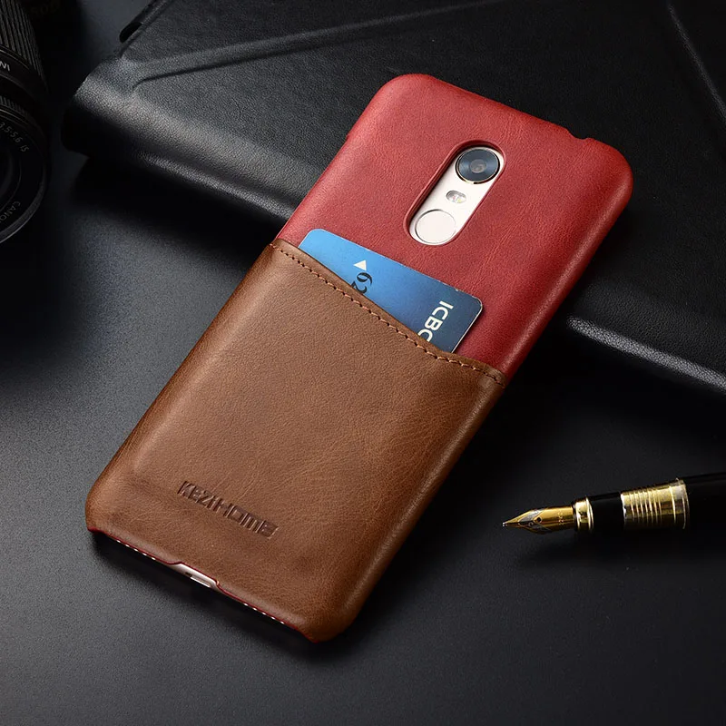 Чехол для Xiaomi Redmi 5 Plus двухцветная винтажная вставка карт задняя крышка из