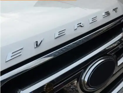SILVER Высокое качество EVEREST хромовый Логотип для FORD EVEREST - Цвет: SILVER