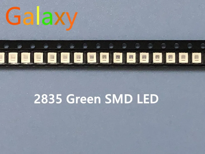 100 шт./лот SMD СВЕТОДИОДНЫЙ 2835 зеленый 0,2 Вт Высокий яркий светодиод Чип-светодиоды 520-525NM