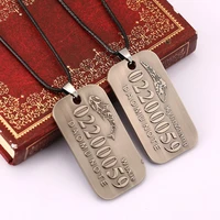 hsic supernatural license plate number pendant necklace letter lost tomb dog tag necklace for men jewelry hc11511