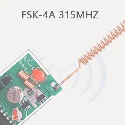 FSK-4A 315MHZ 315/433 м 4000 м с кодом на большое расстояние Высокая мощность беспроводной передатчик Модуль 2262 приемный экранирующий помех - Цвет: FSK-4A 315MHZ