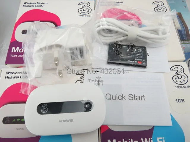 HUAWEI E5220 белый мобильный WiFi 3g HSPA + 21 Мбит/с личная точка доступа разблокирована|mobile