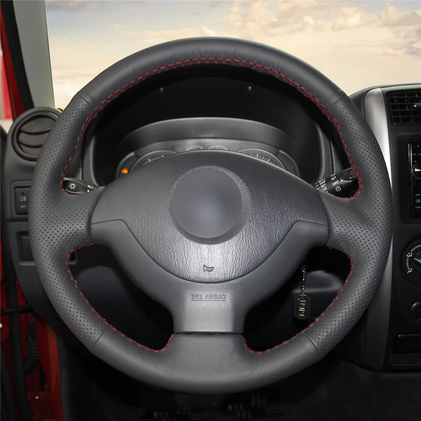 MEWANT черный чехол рулевого колеса автомобиля из искусственной кожи для Suzuki Jimny 2005