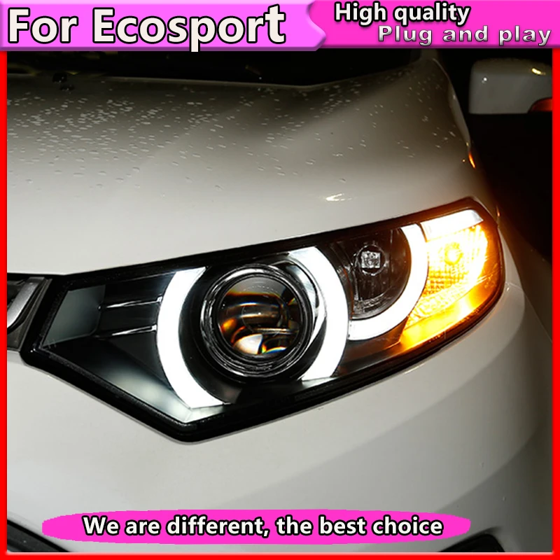 Стайлинг автомобиля светодиодный ная фара для Ford Ecosport фары 2013 2015 drl H7 hid Q5