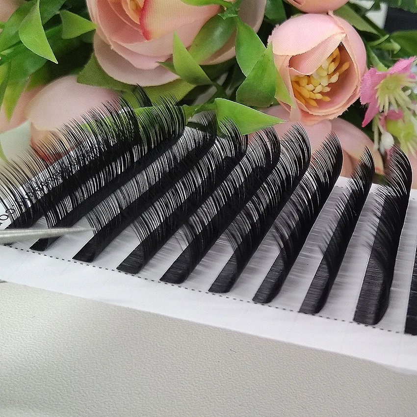 

All Size C D L Curl Individual Mink Eyelash Extension 0.15mm natural black thick soft lashes extension for professionals