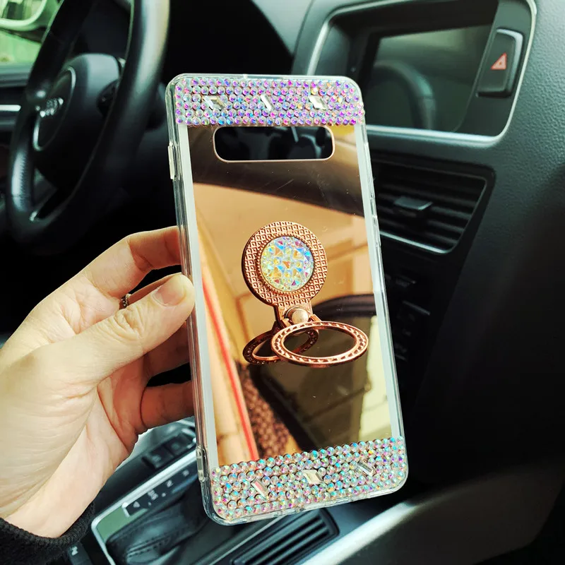 Держатель 3D зеркальный чехол для Samsung Galaxy Note 9 8 5 4 S10E S10 S9 S8 Plus J2 Pro A6 A7 A9 A8 2018 A3 A5 J3 J5 J7
