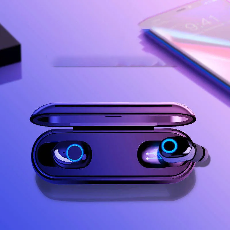 Складная гарнитура Bluetooth беспроводная стерео Двусторонняя универсальная