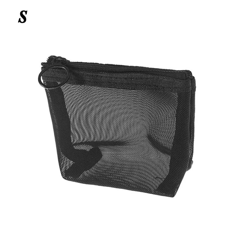 1PC Women Men Neceser Cosmetic Bag Black Transparent Travel Fashion Small Large Black Toiletry Makeup Organizer Bags Case Pouch - Color: S