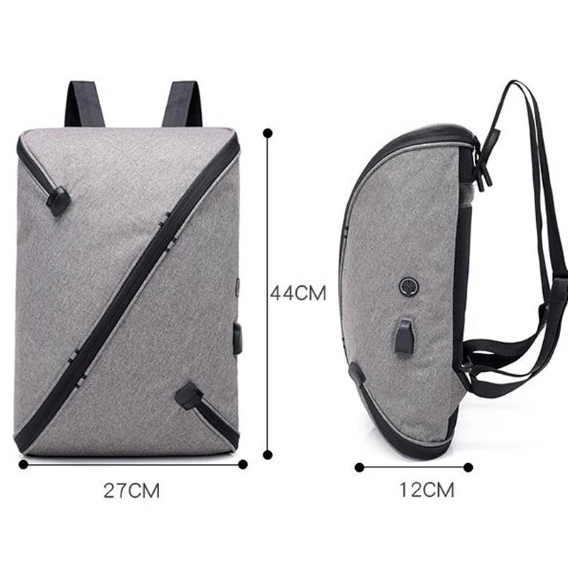 Рюкзак мужской для ноутбука с USB-зарядкой и защитой от кражи | Багаж сумки