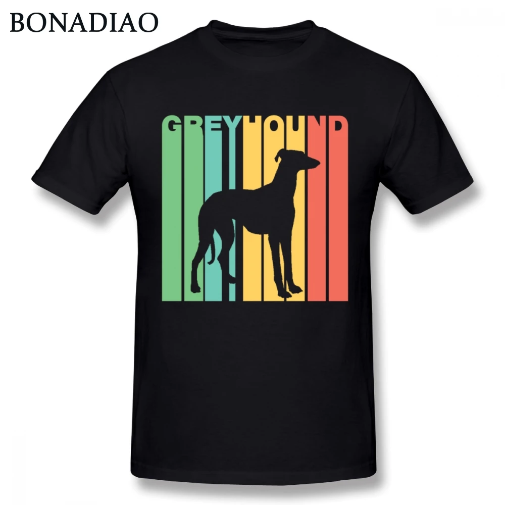 Красочная футболка Greyhound Dog для мужчин изображение на заказ Great Homme|Мужские