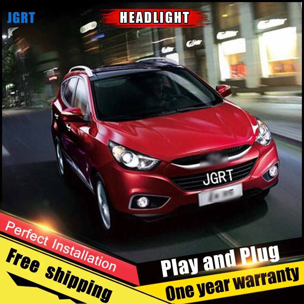 Светодиодный фары для Hyundai ix35 2010-2013 2 шт. автомобильная фара СВЕТОДИОДНЫЙ DRL