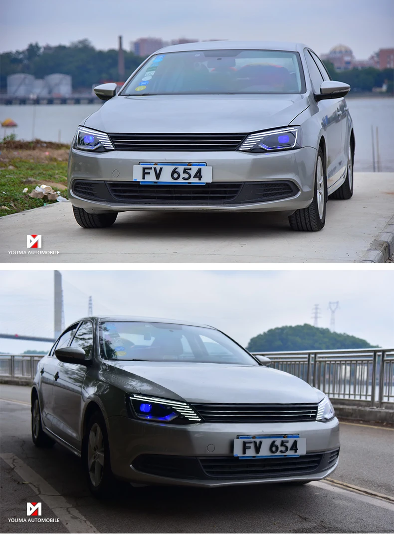 KOWELL автомобильный Стайлинг для VW JETTA MK6 2011 2012- светодиодные фары головного света Audi Стиль Биксеноновые линзы HID автомобиля