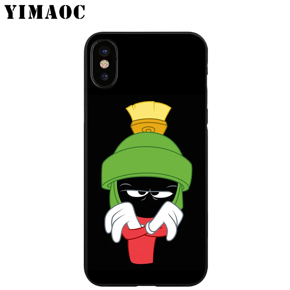 YIMAOC Марвин Рождество Мягкий ТПУ Черный силиконовый чехол для iPhone X или 10 8 7 6S Plus 5 5S