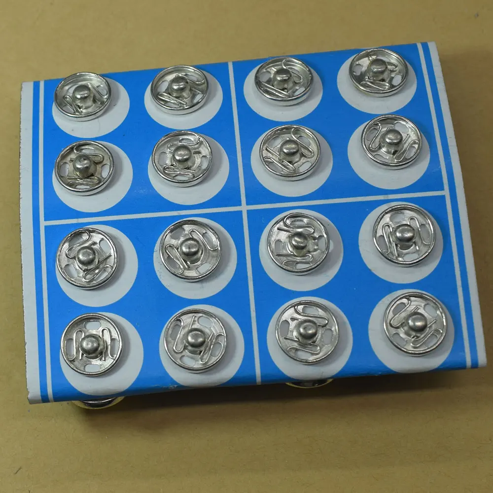 50 парт/компл. черные серебристые металлические кнопки застежки из нержавеющей