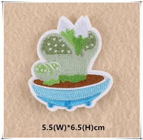 1pcs Mix Cactus Patch for Clothing Iron on Embroidered Sew Applique Cute Patch Fabric Badge Garment DIY Apparel Accessories 121