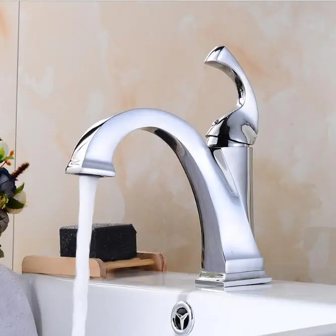 

New Arrivals Antique Brass Retro Bathroom Basin Faucet Sink Mixer Taps Deck Mounted Single Holder Luxury Black Faucet