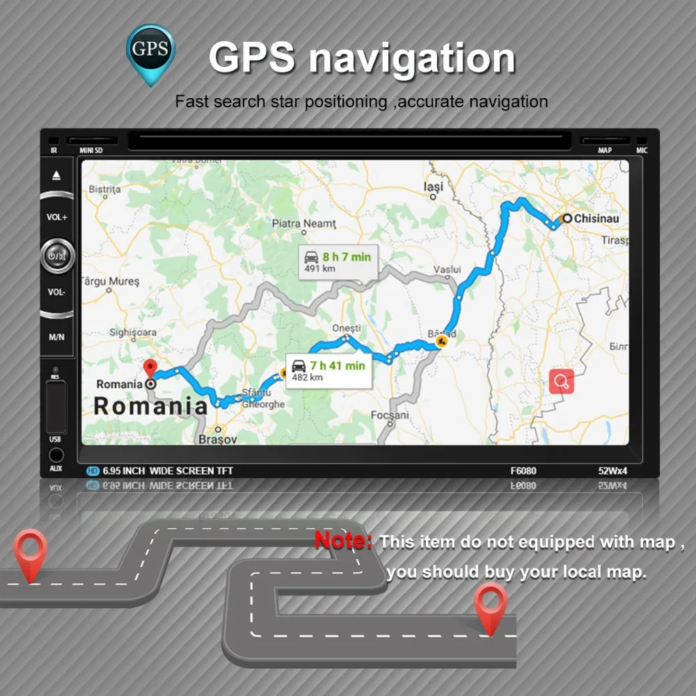 Автомагнитола 2 Din Автомобильный gps навигатор Авторадио Авто Радио DVD