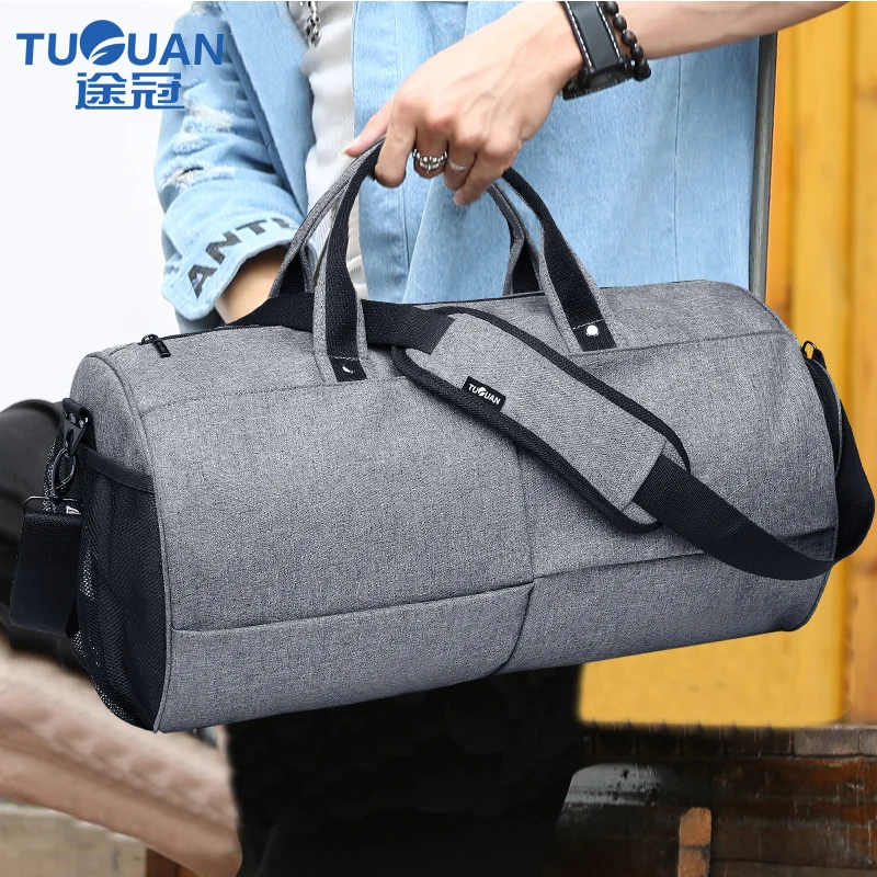 TUGUAN дорожная сумка хит продаж модная мужская и женская для выходных черный цвет