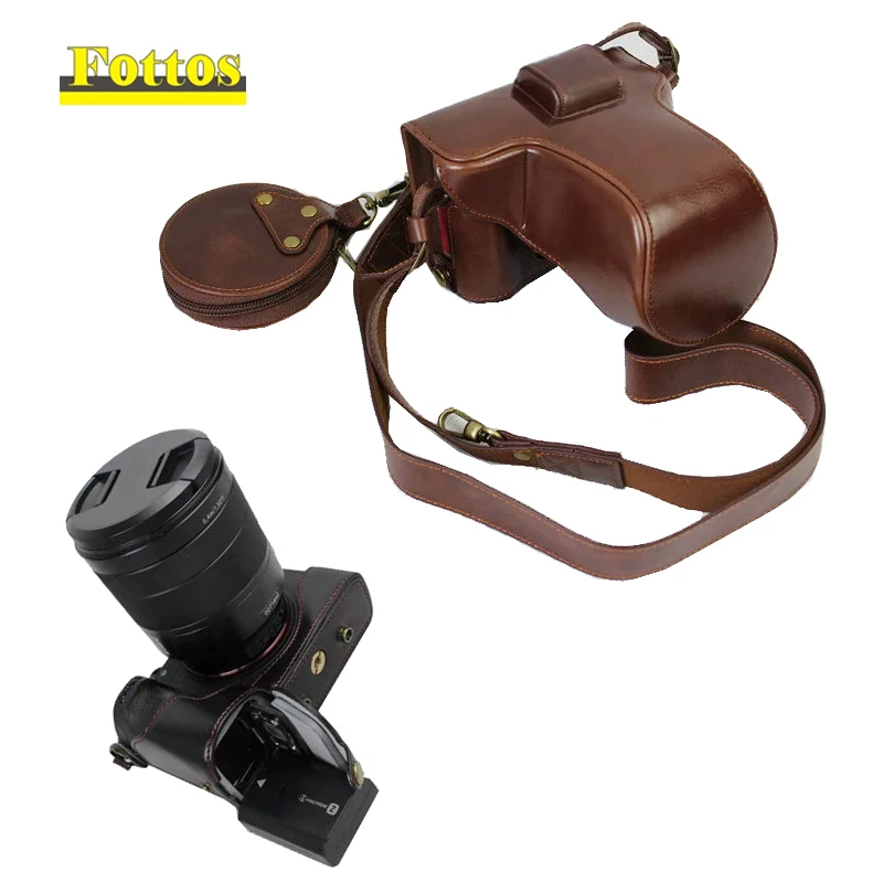 

high quality PU Leather Camera Case For SONY A9 A7RIII A7M3 A7R Markiii A7III A7R3 Camera Bag Cover With Battery Opening