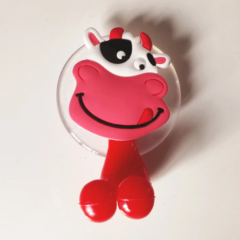 Милые животные Миньон hello kitty мультфильм присоска держатель зубной щетки аксессуары для ванной комнаты Набор 24 цвета настенный держатель на присоске Инструмент - Цвет: Cattle