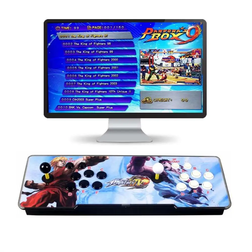 KOF White Pandora Box 9D 2222 аркадная игровая консоль для ТВ ПК PS3 монитор 2 плеер управление играми Любимый список переключаемое разрешение - Цвет: KOF White