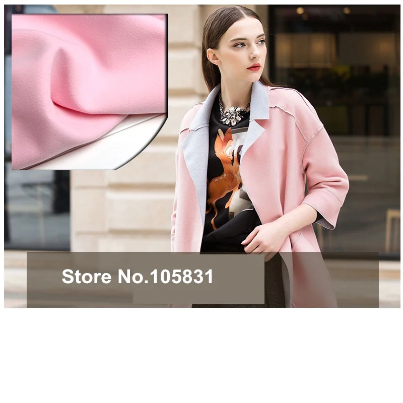 Thick Pure Color Wool Blend Fabric Two-Sided Cashmere Fabrics by the Meter 59'' wide for Garments diy Winter Coat Dress Suits | Дом и