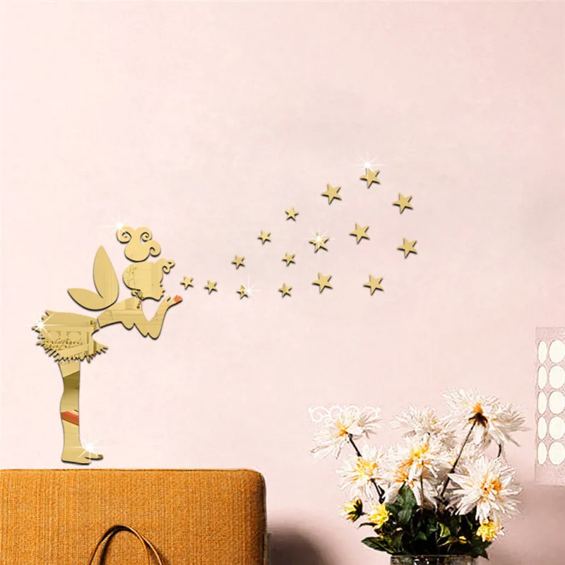 Ангел Фея ТВ настенные украшения гостиной спальни детская комната акриловые