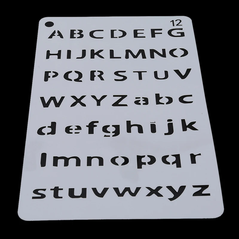 12 шт./компл. трафареты с буквами и цифрами алфавит трафарет для A5 Bullet Journal