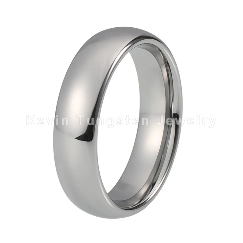 Классическое кольцо серебряное вольфрамовое обручальное кольцо для мужчин и женщин группа 6 мм